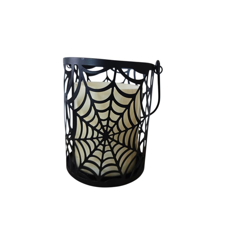 Halloween Spider Web Electric Candle Wire Basket